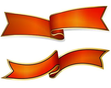 Red ribbon collection Stock Illustration