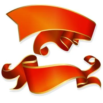 Red ribbon collection Stock Illustration