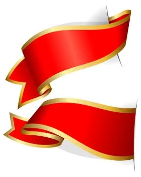Red ribbon collection Stock Illustration