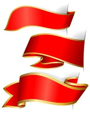 Red ribbon collection Stock Illustration
