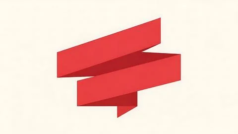 Red ribbon design Stock Illustration