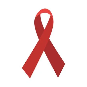 Red ribbon flat icon Stock Illustration