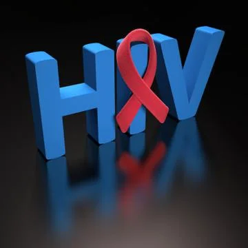Red Ribbon HIV Stock Illustration