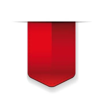 Red ribbon or bookmark vector Stock Illustration