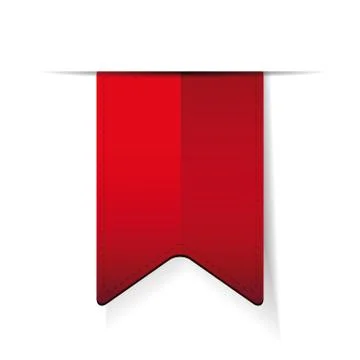 Red ribbon or bookmark vector Stock Illustration