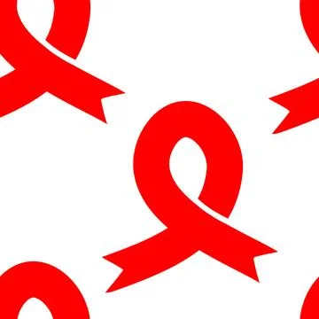 Red ribbon pattern Stock Illustration