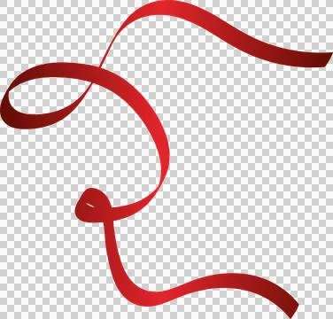 Red ribbon patterns, gift, valentines, birthday Illustrazione stock