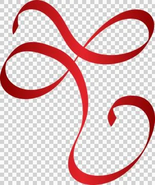 Red ribbon patterns, gift, valentines, birthday Illustrazione stock