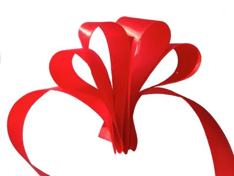 Red ribbon Foto stock