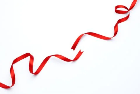 Red ribbon Foto stock