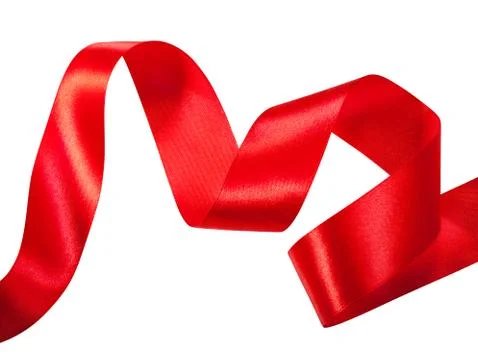 Red ribbon Foto stock