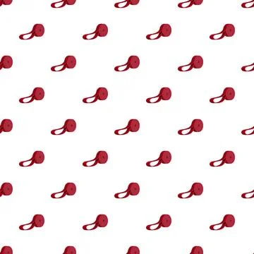 Red ribbon rolls creating seamless decorative pattern 스톡 일러스트