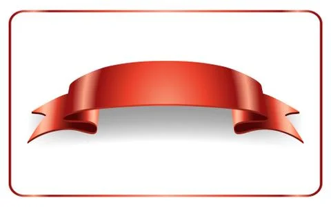 Red ribbon satin bow Illustrazione stock
