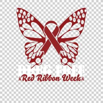 Red Ribbon scalable logo design icon print ready sublimation Stock Illustration