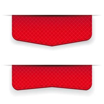 Red ribbon set vector Stock Illustration