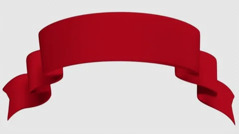 Red Ribbon For Text Stock Footage 259113442