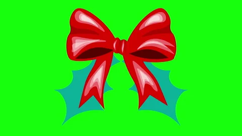 Red Ribbon Tie Leaf Video stock 260101462