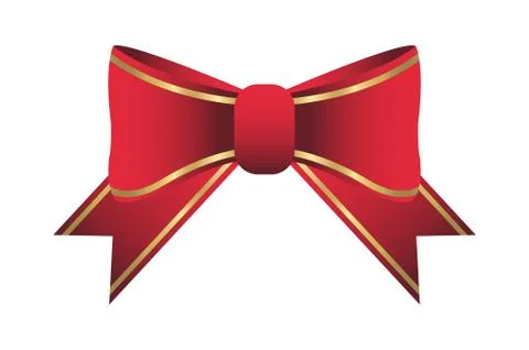 Red ribbon vector on a white background Illustrazione stock
