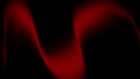 Red ribbon wave on black background with neon glow, abstract seamless loop video Video stock 339264040