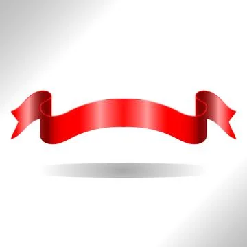 Red ribbon on a white background Stock-Illustration