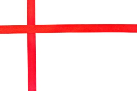 Red ribbon on white background Stock Photos