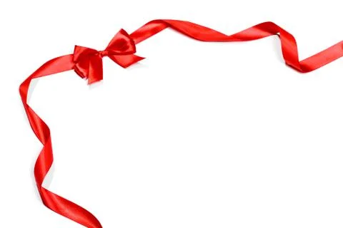 Red ribbons with bow Stock-Fotos