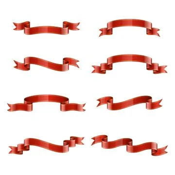 Red ribbons Stock Illustration