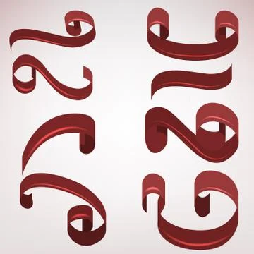 Red ribbons Stock Illustration