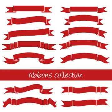 Red ribbons Stock Illustration