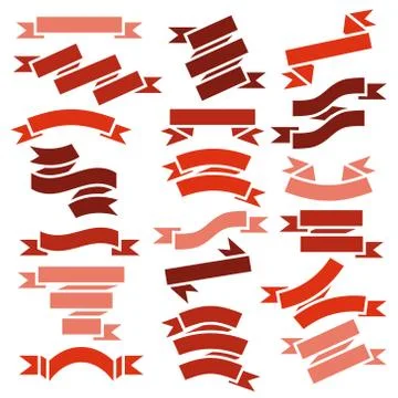 Red ribbons Stock Illustration