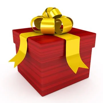Red ribbons over white background Stock Illustration