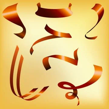 Red Ribbons Set Stock-Illustration