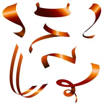 Red Ribbons Set Stock Illustration