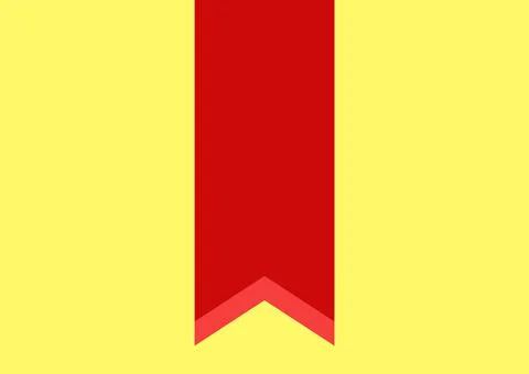 Red Ribin on the yellow background Stock Illustration