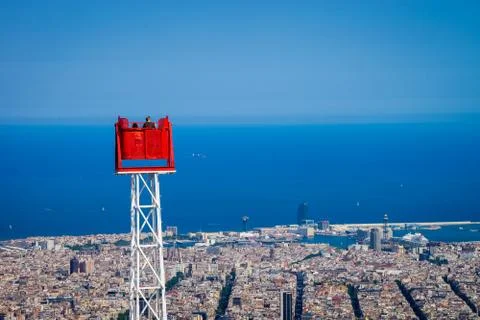 Red ride over Barca Stock Photos