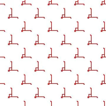 Red right angle degree mark repeating pattern Illustrazione stock