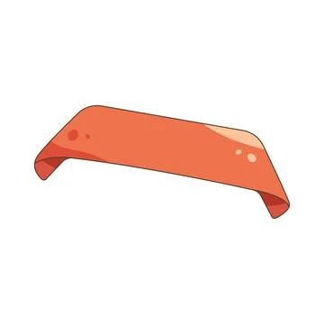 Red right corner ribbon Stock Illustration
