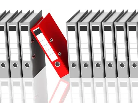 The red ring binder Illustrazione stock