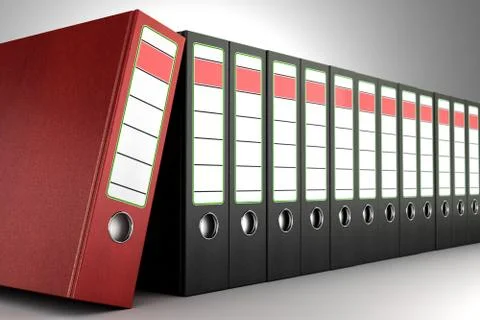 Red ring binder Stock Photos