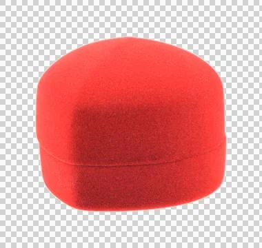 Red ring box on white background png Foto stock