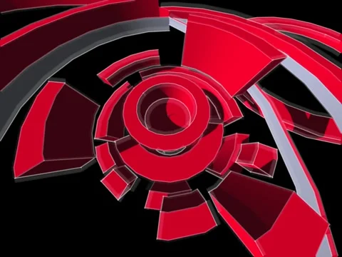 Red Rings Abstract 動画素材 1071641