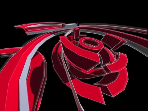 Red Rings Abstract Stock Footage 1071645