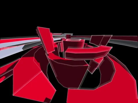 Red Rings Abstract 動画素材 1071649