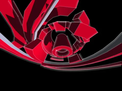 Red Rings Abstract 動画素材 1071650