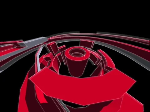 Red Rings Abstract 動画素材 1071652