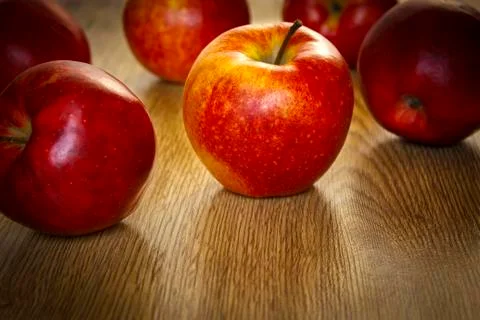 Red ripe apples Stock Photos