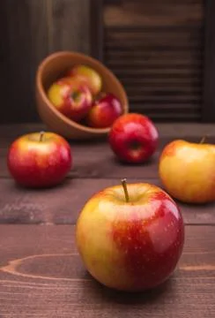 Red ripe apples Stock Photos