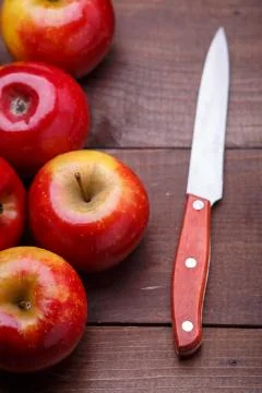 Red ripe apples Stock Photos