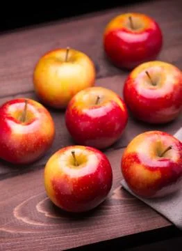 Red ripe apples Stock Photos