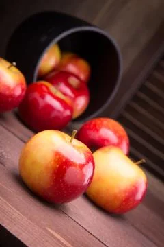 Red ripe apples Stock Photos